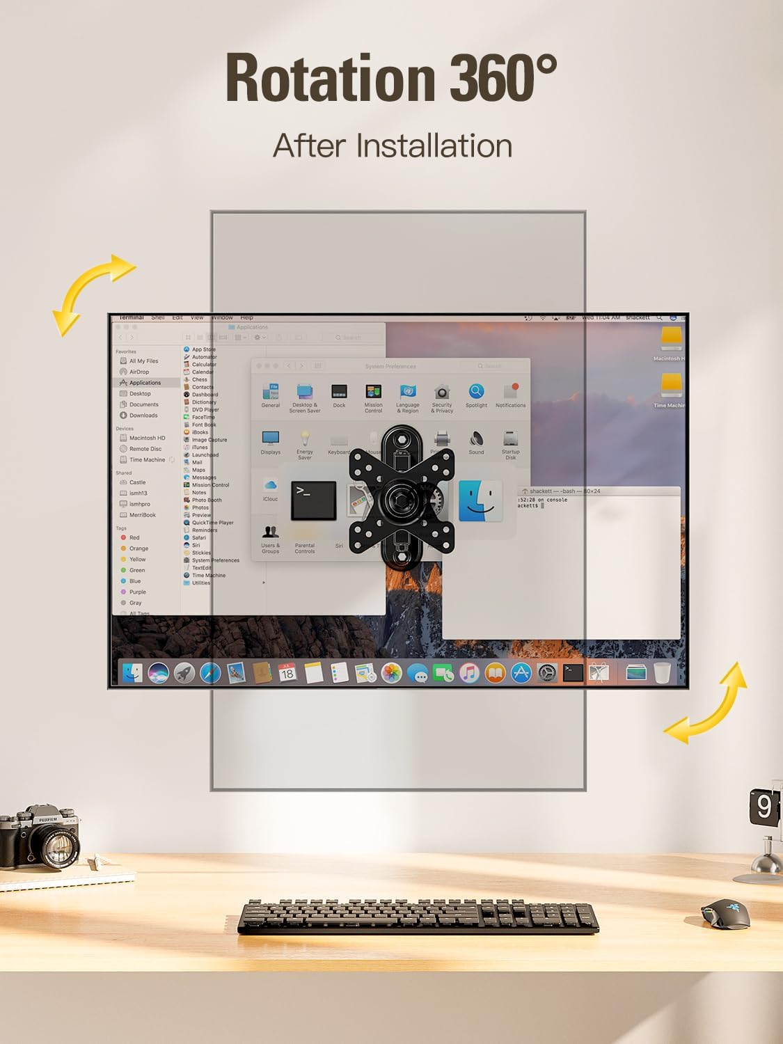 Thumbnail 1 de Mounting Dream MD2463 UL Listed Full Motion TV Wall Mount for 10–26 Inch Displays