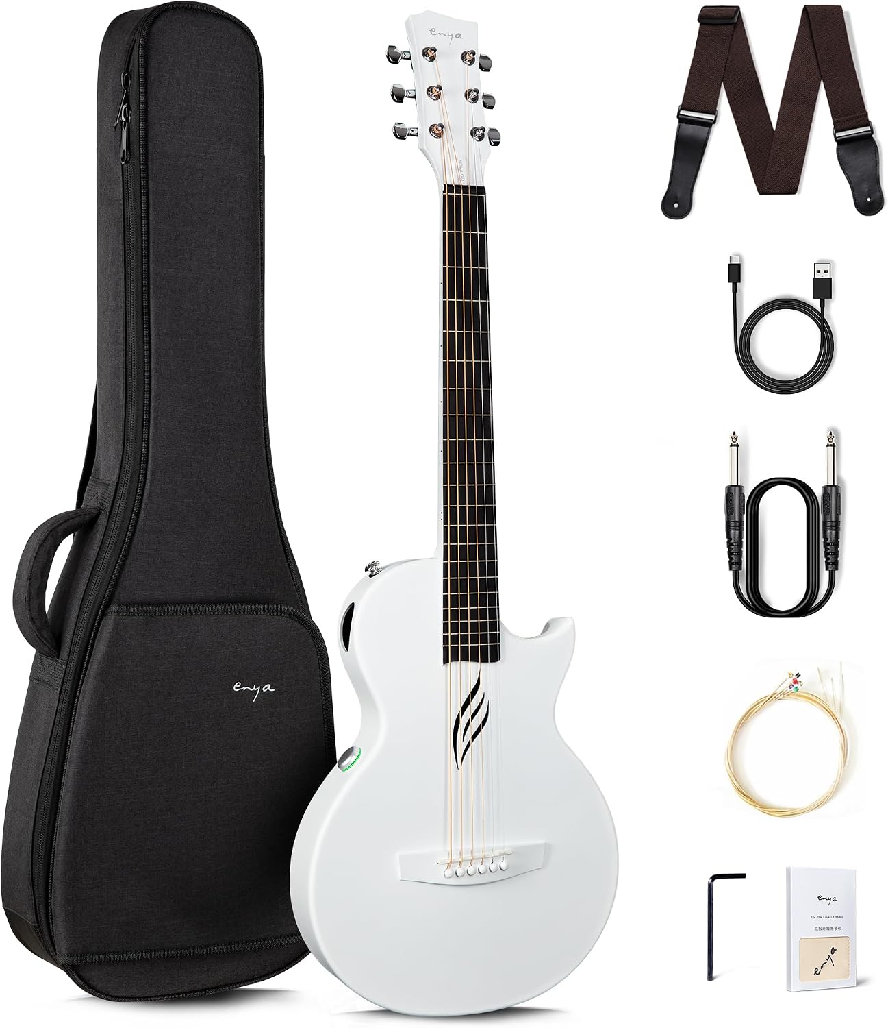 Detalle de Enya Nova Go SP1 Akustik E-Gitarre 35 Zoll