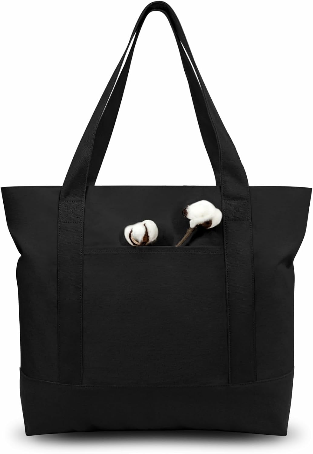 Detalle de TOPDesign Canvas Tote Bag with External Pocket