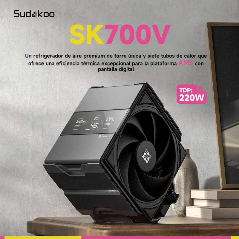 Thumbnail 3 de Sudokoo SK700V: Refrigeración de aire para Socket AM5, 220W, alto flujo y overclocking
