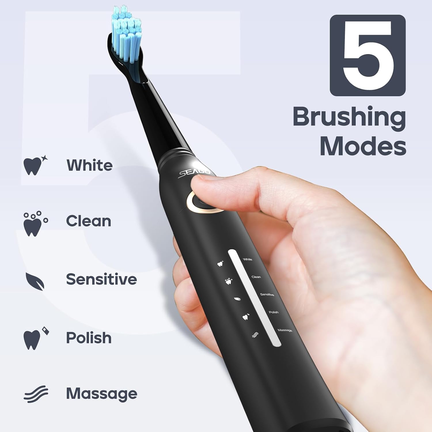 Thumbnail 5 de Seago SG-958 Rechargeable Electric Toothbrush 30 Days