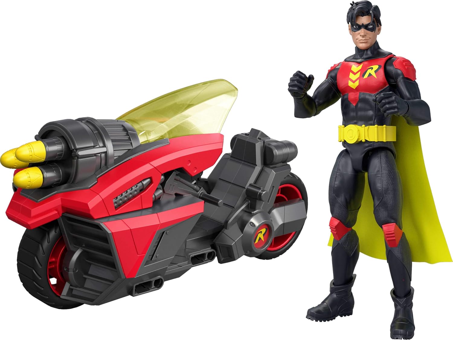 Detalle de Mattel JMD51 Robin Motorcycle with Missile Launcher and Batlink System