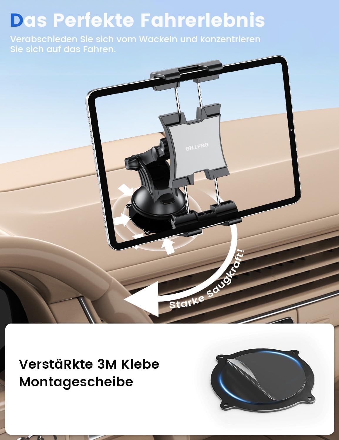 Detalle 2 de OHLPRO Tablet Halterung Auto 360°