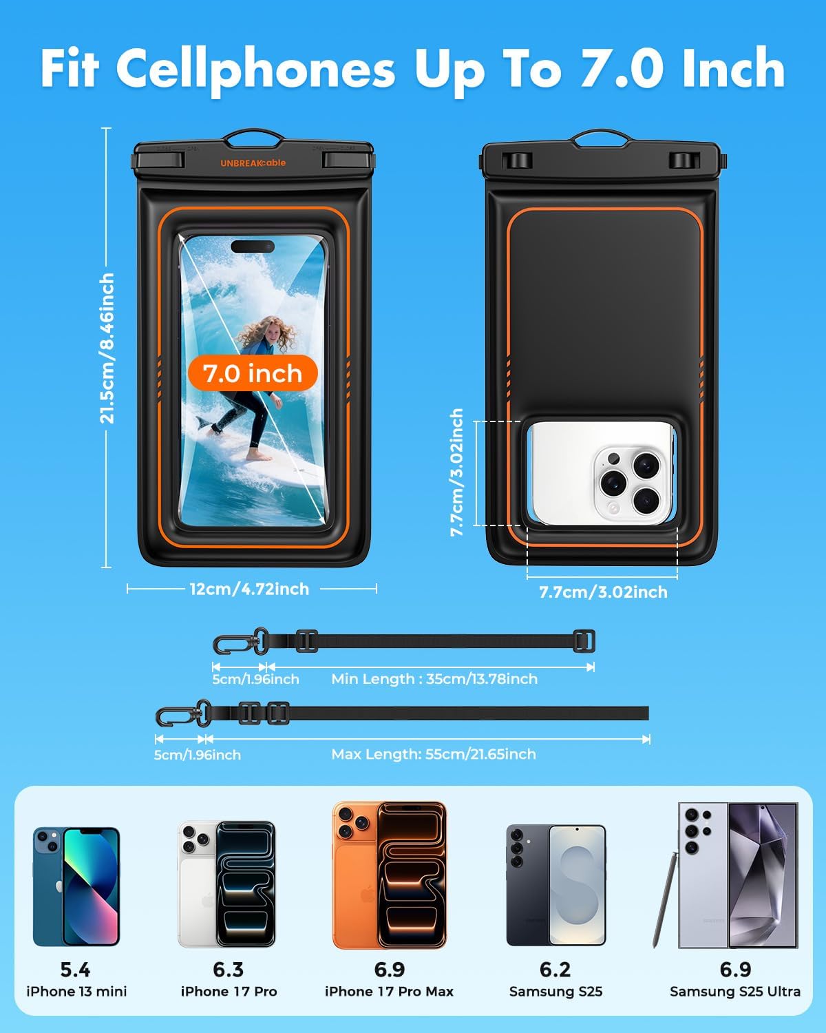 Thumbnail 5 de UNBREAKcable Floating Waterproof Phone Pouch 2-pack