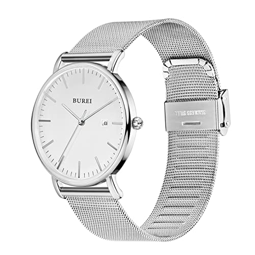 Detalle 2 de BUREI Montre homme minimalist avec grand cadran