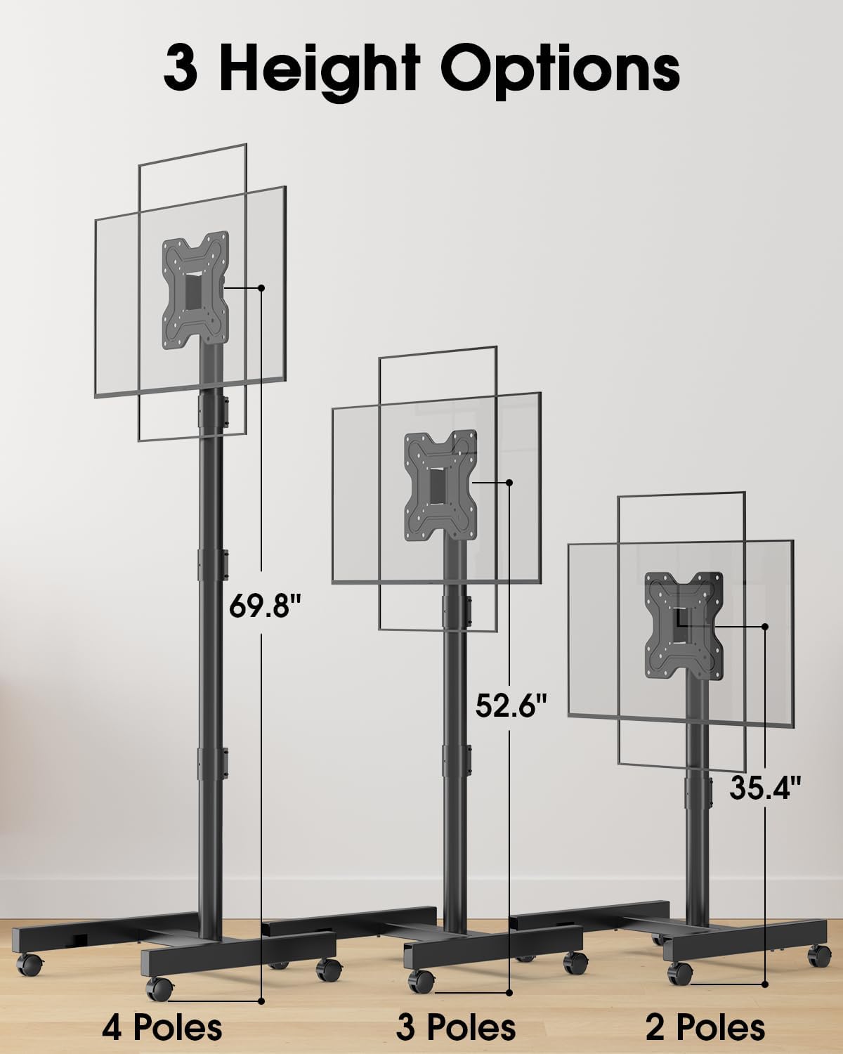Thumbnail 6 de Rolling TV Stand for 13–52-Inch TVs