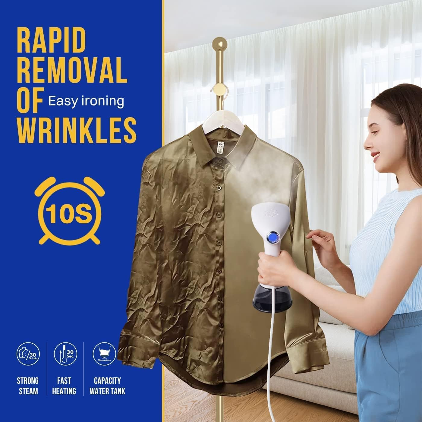 Detalle de Rolipo Steamer 1350W clothes wrinkle remover