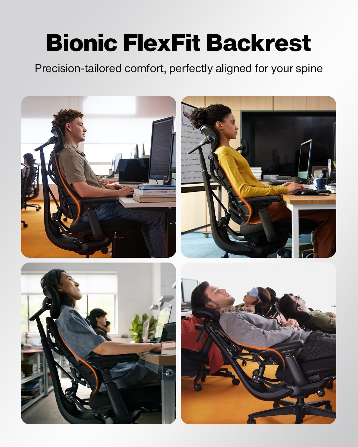 Detalle 2 de LiberNovo Omni SE Ergonomic Office Chair, Manual Lumbar, 5 Recline Positions