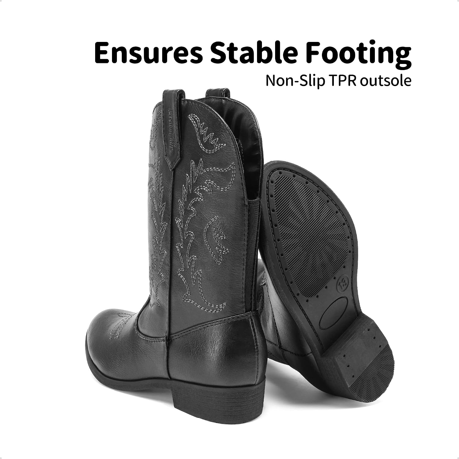 Detalle 2 de DREAM PAIRS Kids' Western Boots, Mid-Calf