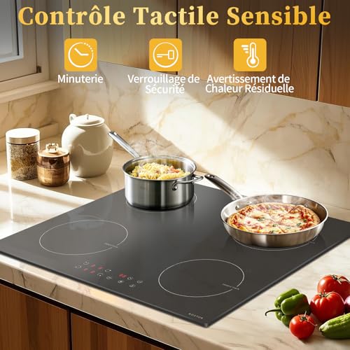 Thumbnail 2 de NOXTON Plaque Induction avec Prise – Plaque de Cuisson Électrique 4 Feux