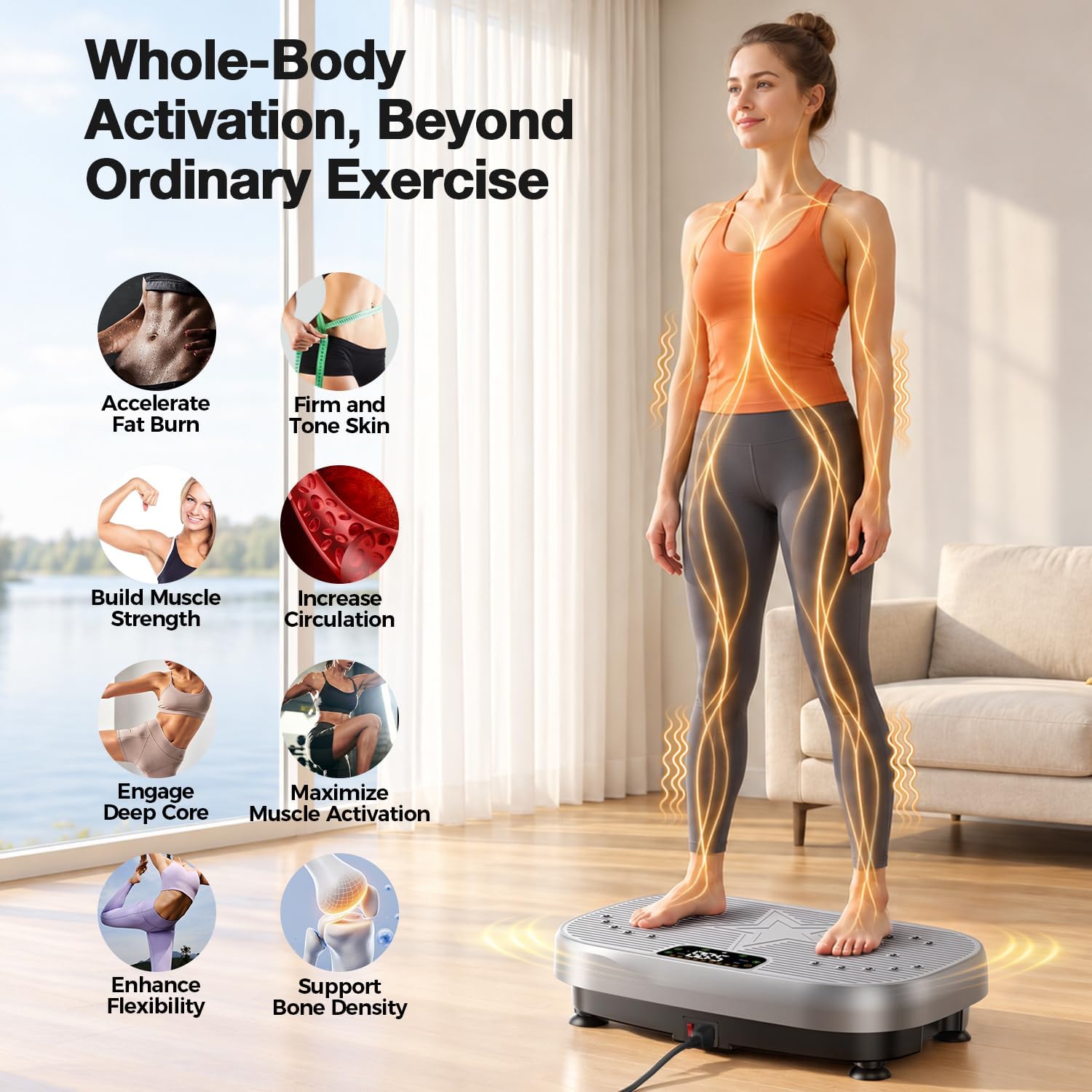 Thumbnail 3 de Vibration Plate Exercise Machine, 450 lb Capacity