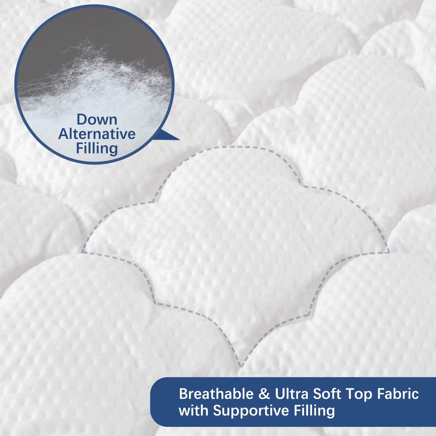 Detalle de Moonsea Kids Air Mattress Pad, Waterproof Quilted Cover for Toddler Travel Beds