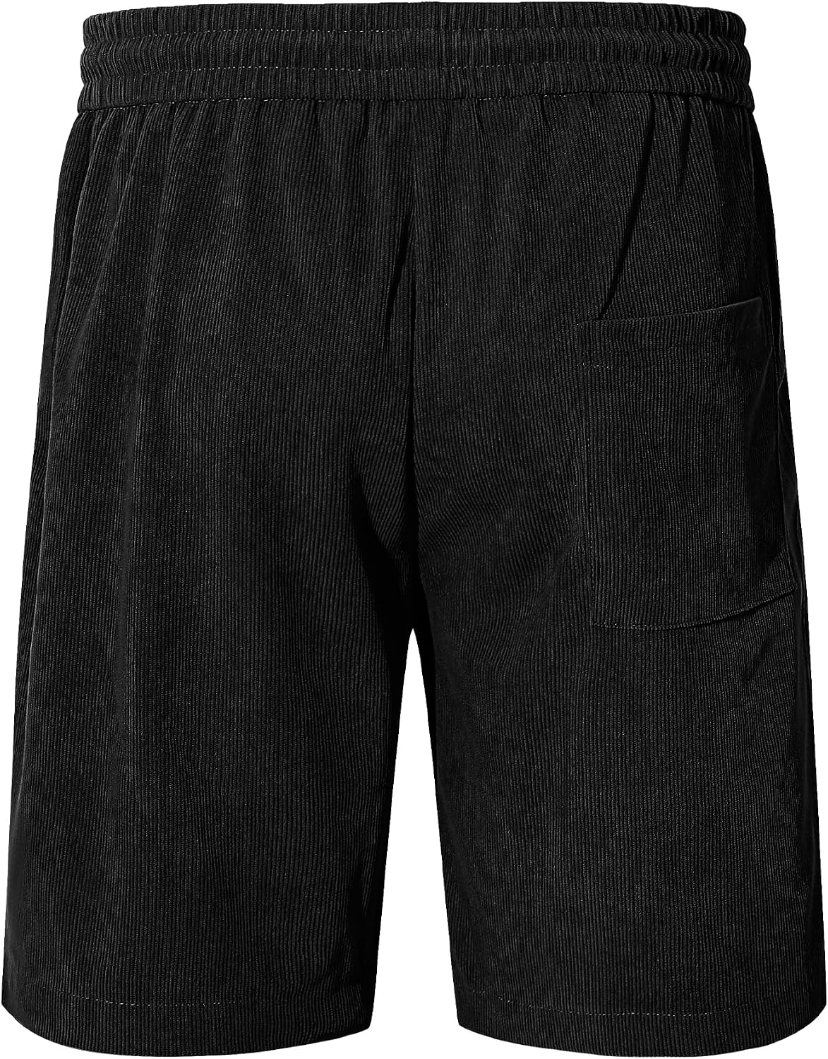 Detalle 2 de TARAINYA Corduroy kurze Shorts für Herren aus Baumwoll-Mix mit Kordelzug und Taschen