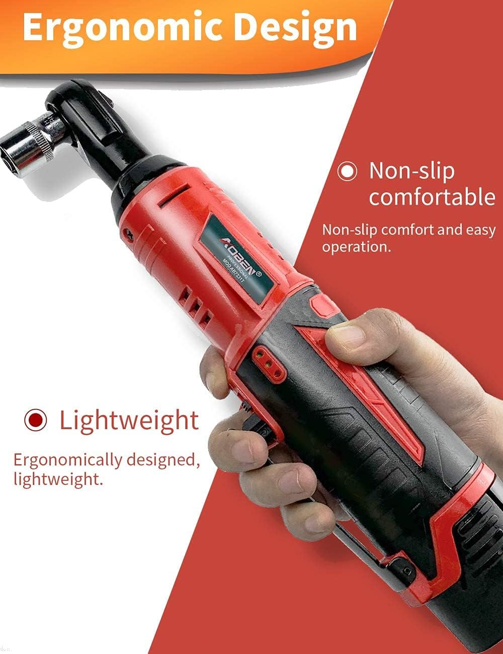 Detalle de AOBEN 3/8" 12V Power Electric Ratchet Wrench Set