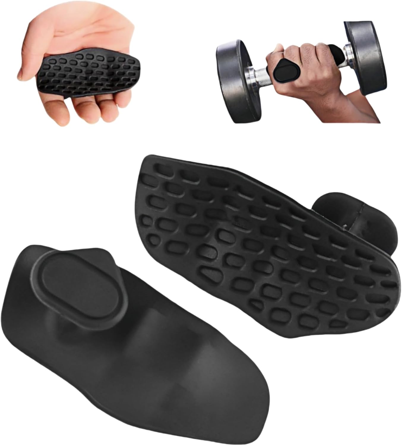 Detalle de Jopplim Anti-Slip Workout Grips, Silicone Palm Pads for Weight Training