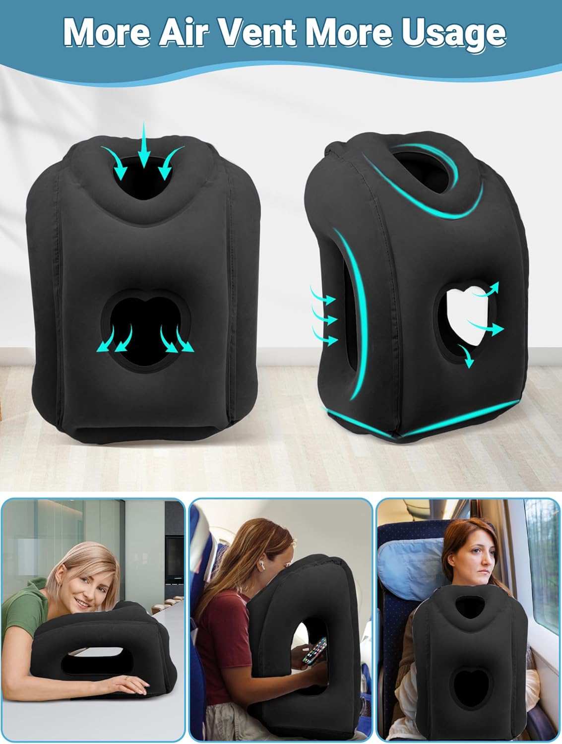 Detalle 2 de Maliton Inflatable Travel Pillow 13x13x20 in