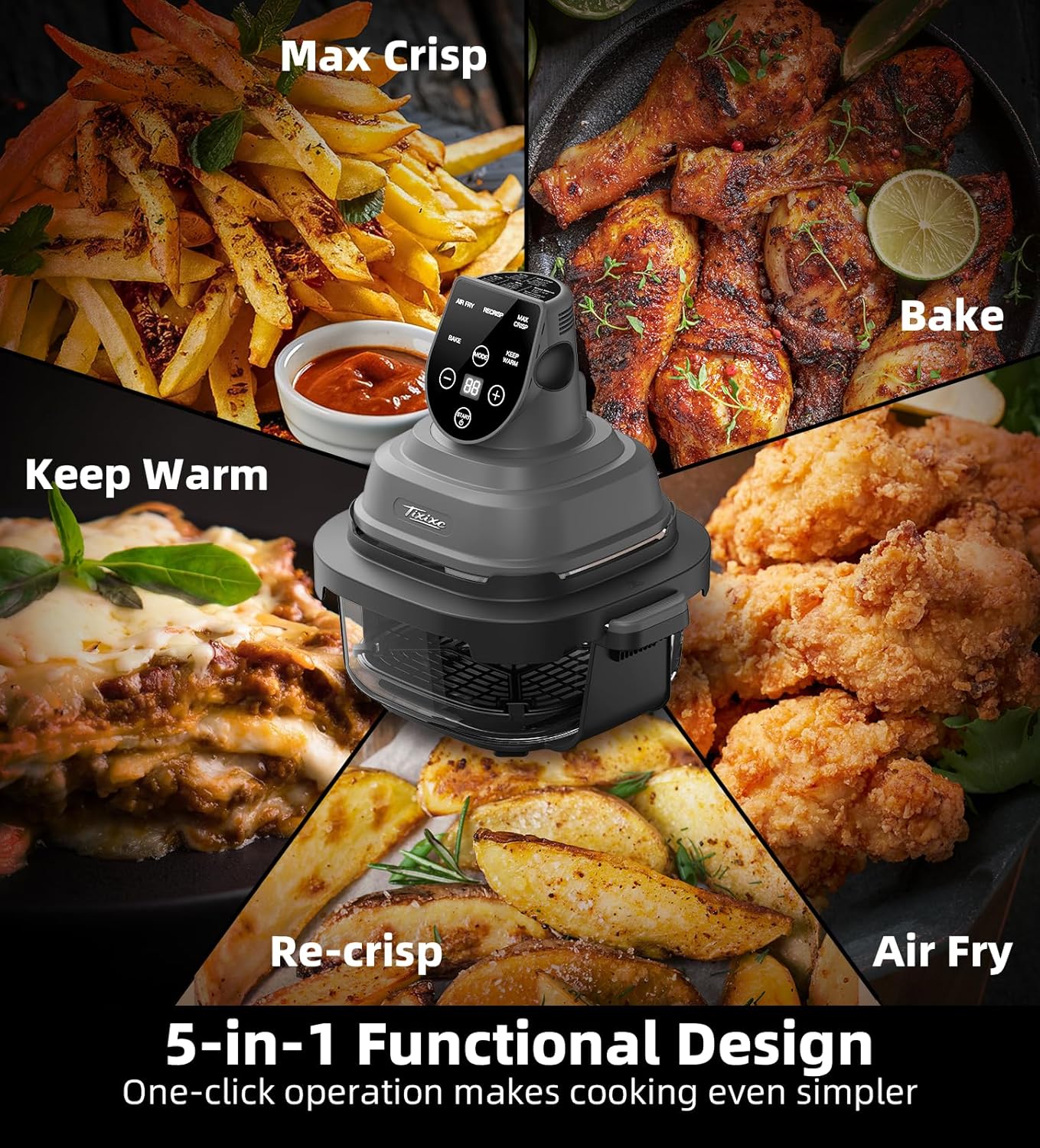 Thumbnail 2 de Tixixc 1500W Portable Glass Air Fryer