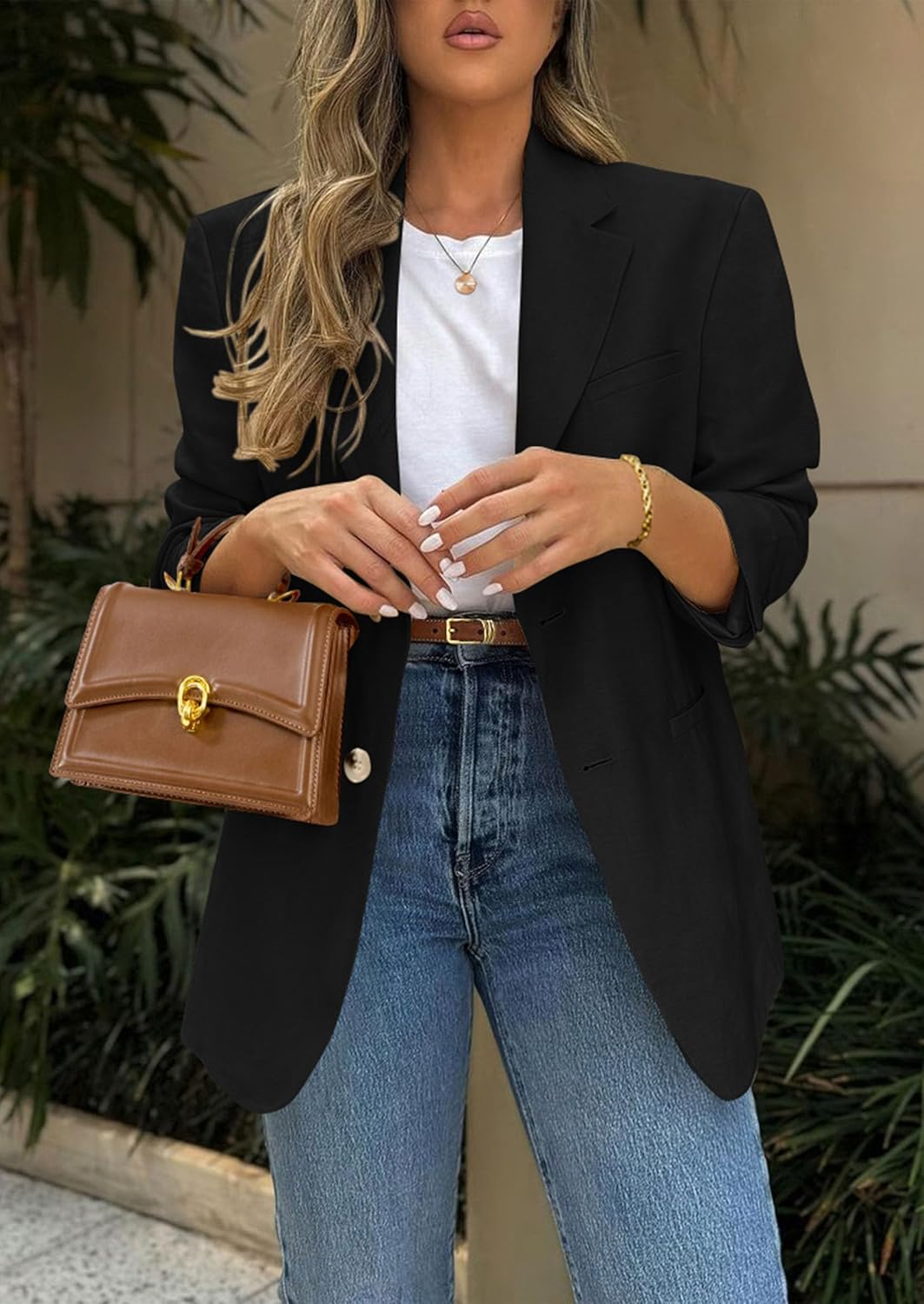 Thumbnail 3 de PRETTYGARDEN 2026 Women’s Business Casual Blazer Jacket (Notch Lapel, Open Front, Pockets)