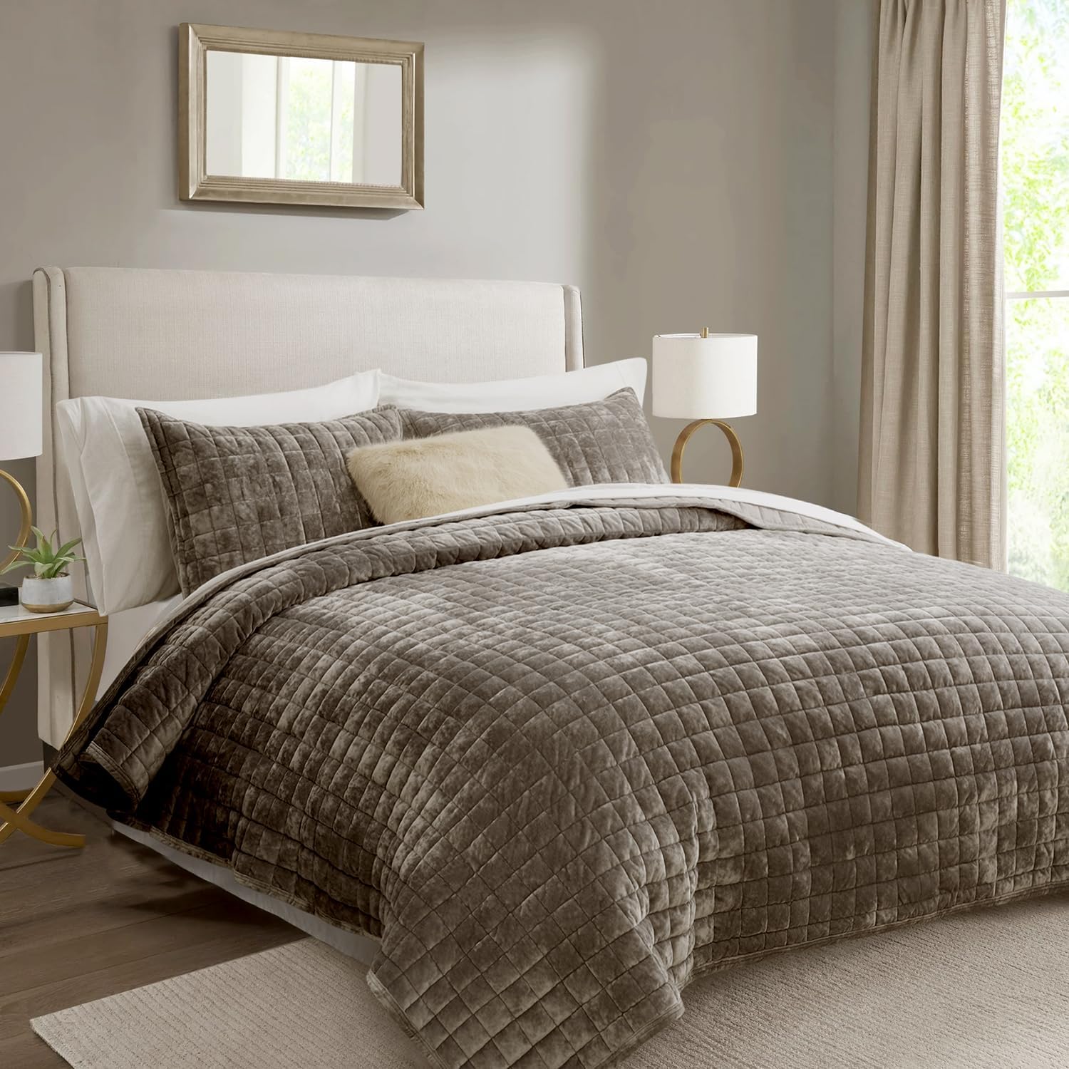 Thumbnail 1 de RECYCO King Velvet Duvet Set