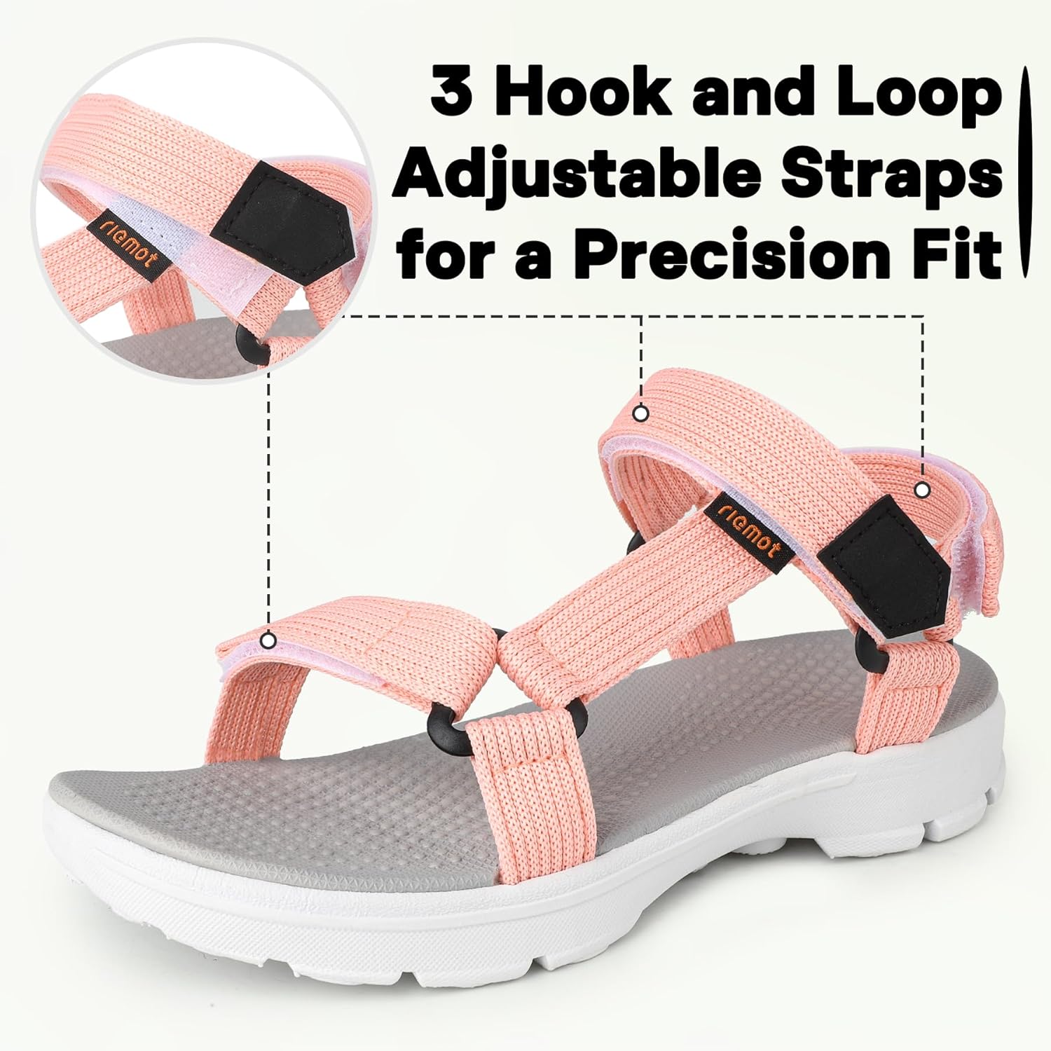 Thumbnail 3 de riemot Sandali Sportivi da Donna/Uomo per Esterno: comfort regolabile, suola antiscivolo e leggerezza per trekking e tempo libero