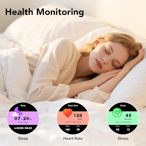 Detalle 2 de Taopodo JX523 Damen Smartwatch – 1,27-Zoll AMOLED, IP68, 120+ Sportmodi, Roségold