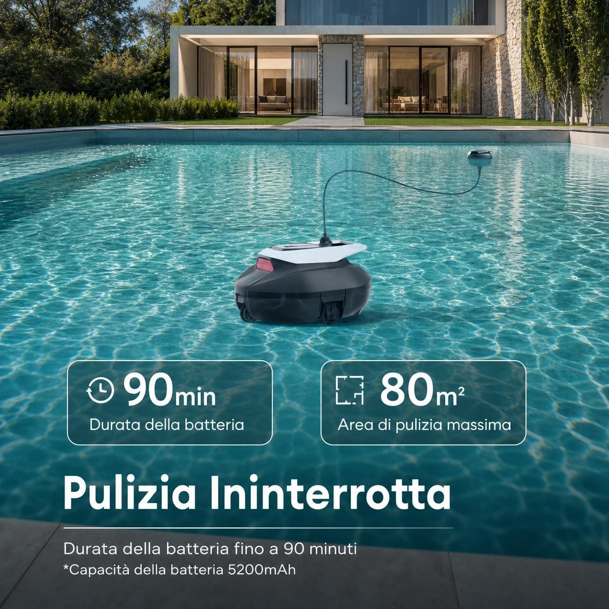 Thumbnail 6 de Pooleco 10: Robot piscina fuori terra senza fili, doppio motore e 90 minuti di autonomia