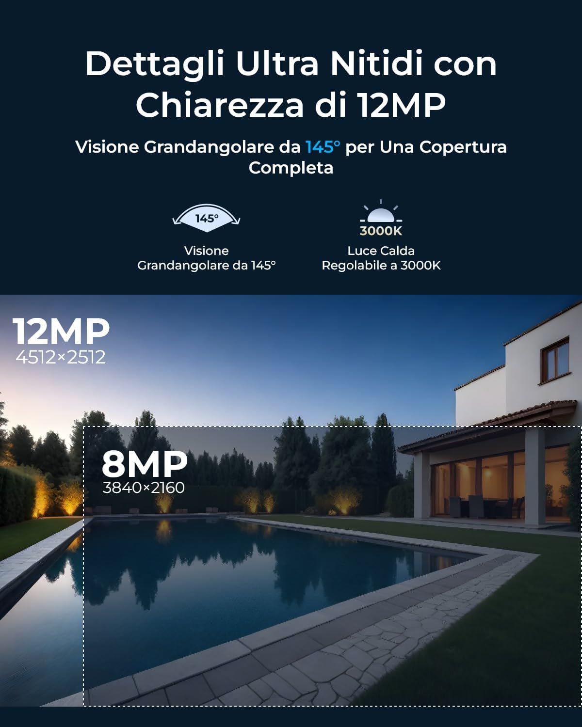 Detalle 2 de Reolink RLC-1240A 12MP Telecamera IP PoE per esterno