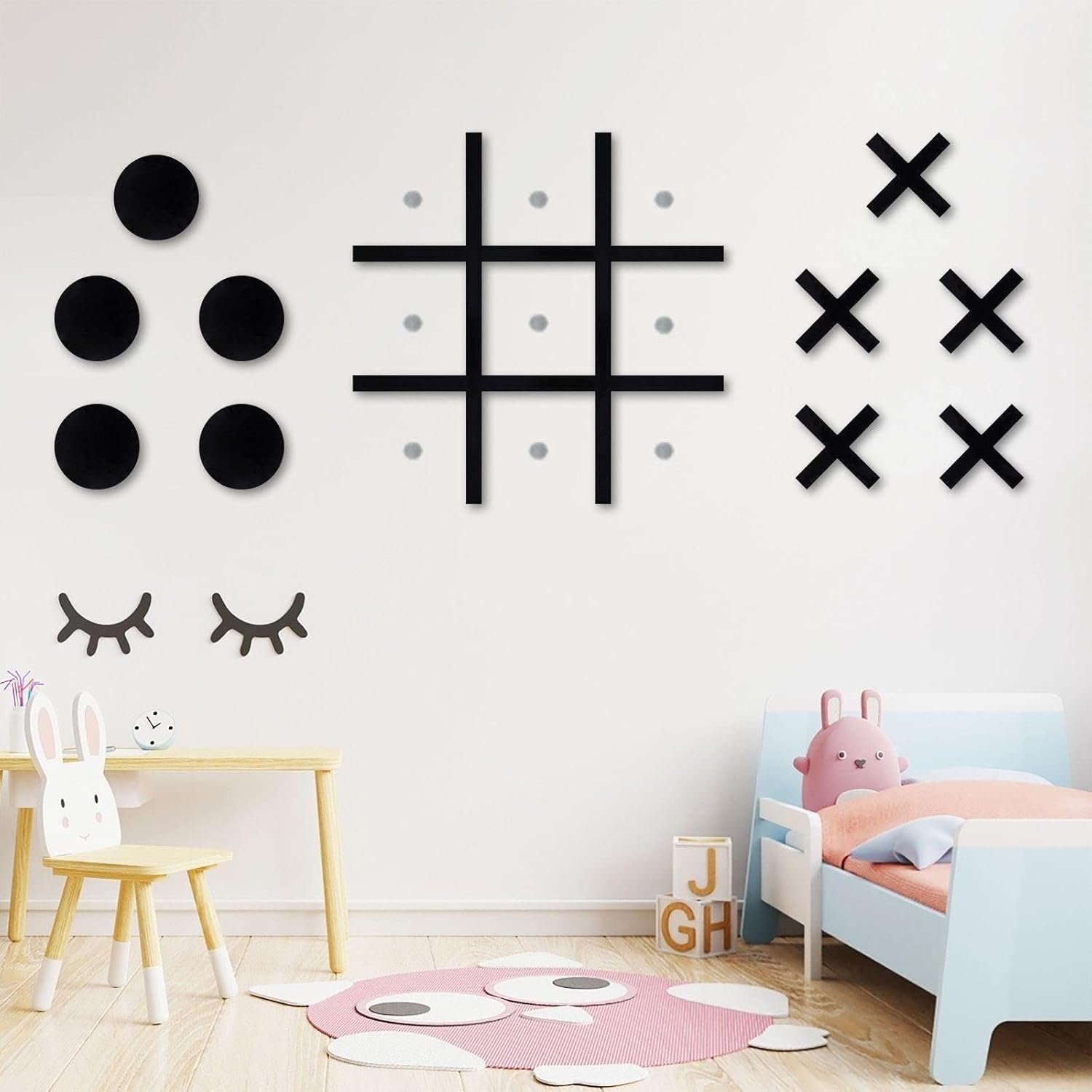 Thumbnail 5 de DUOLIYBC Magnetic Tic Tac Toe Wall-Mount Game (Black)