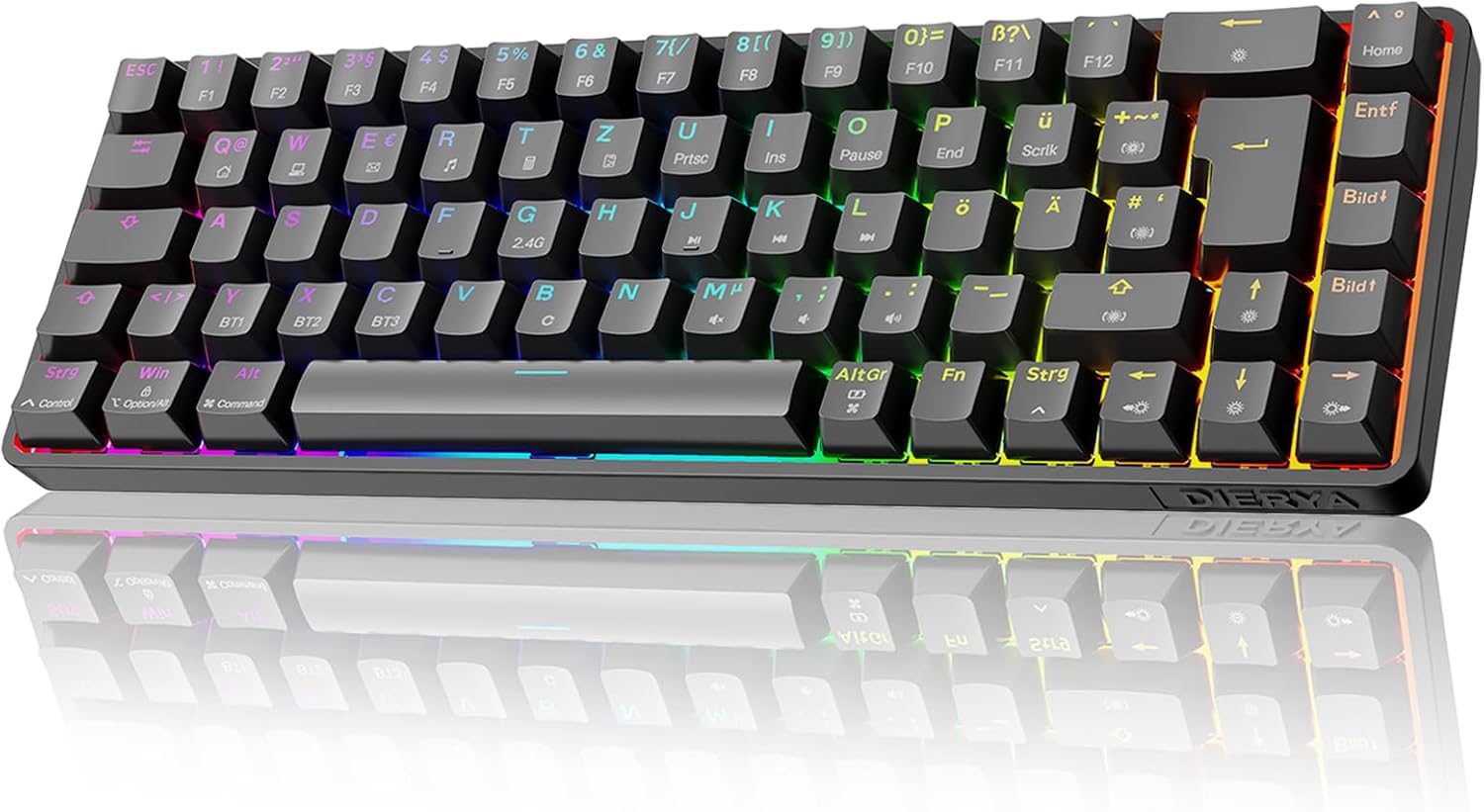 Detalle de Dierya DK68 kabellose Gaming Tastatur ⌨
