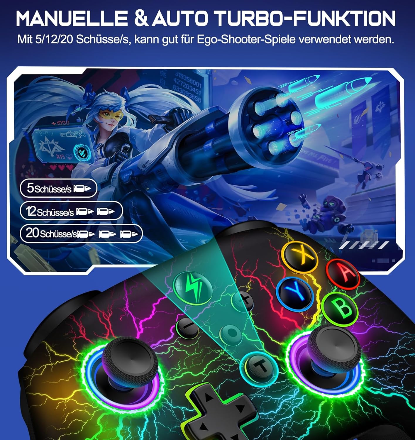 Thumbnail 3 de HELLCOOL Kabellos Controller für Switch