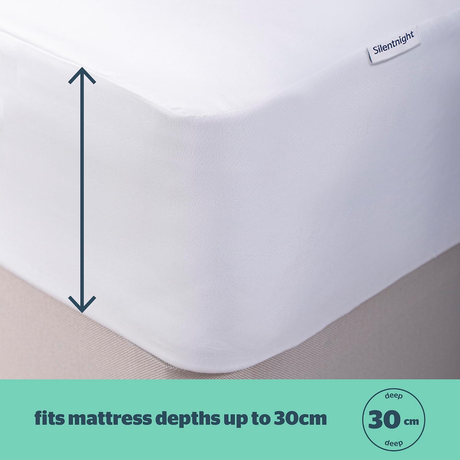 Detalle 2 de Silentnight Waterproof Mattress Protector Small Double (4ft): Quiet, Durable, and Hypoallergenic