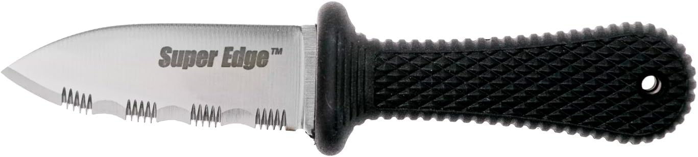 Detalle de Cold Steel serrated knife with Kraton handle