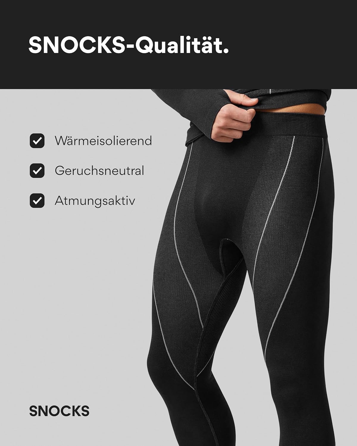Thumbnail 4 de Snocks mutande termiche da uomo extra calde (M-XXL) per sci e giornate invernali