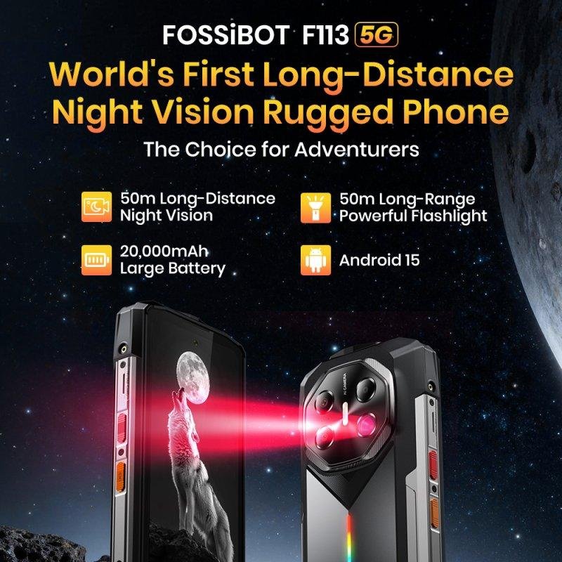 Thumbnail 3 de Fossibot F113 5G 12GB/256GB 6.78" Negro: resistencia, autonomía y conectividad para uso en campo