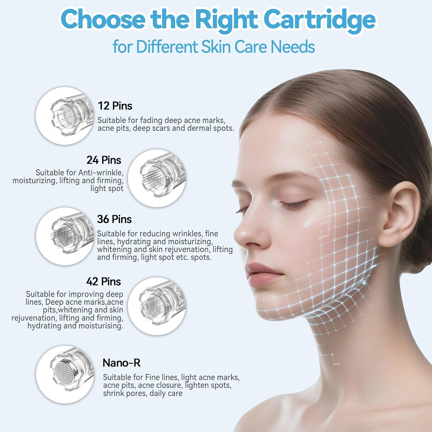 Detalle de Dr.Pen 10 pezzi cartuccie microneedling A10 – aghi usa e getta per Penna Microneedling wireless