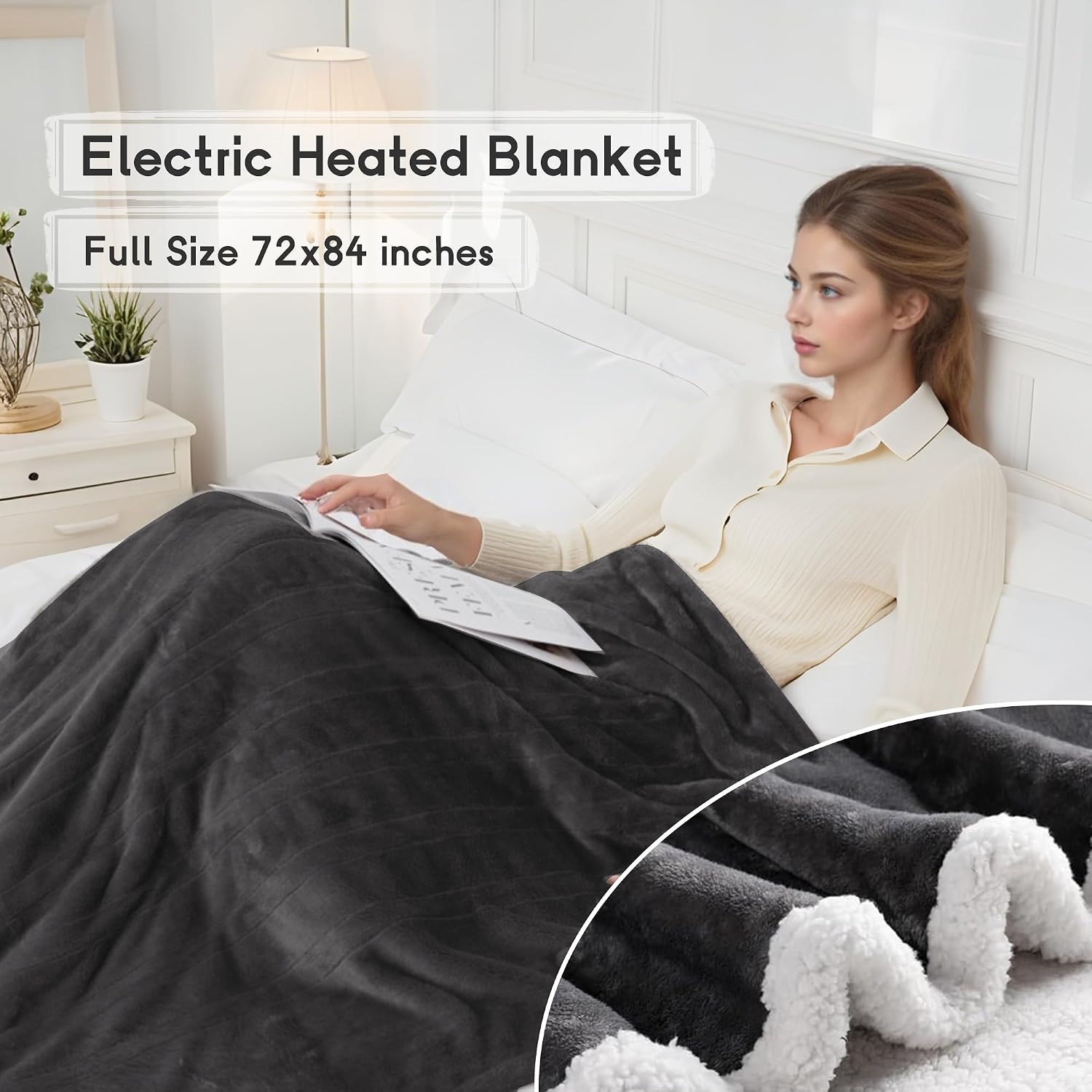 Thumbnail 4 de Minervada Heated Blanket 72x84 Full Size