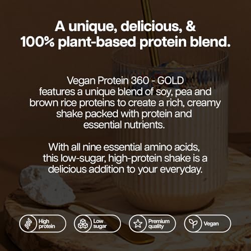 Detalle de Protein Works Vegan Protein 360 - GOLD, Chocolate Silk, 1kg