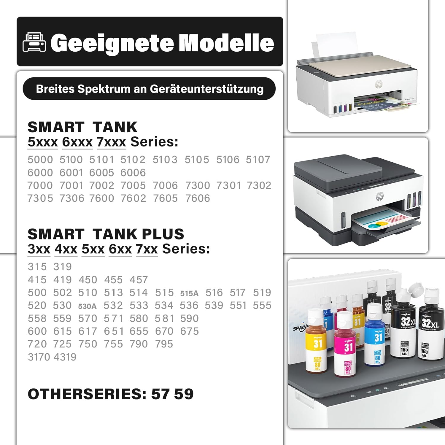 Thumbnail 1 de Druckertinte 31/32XL 165 ml Flaschen 🖨️