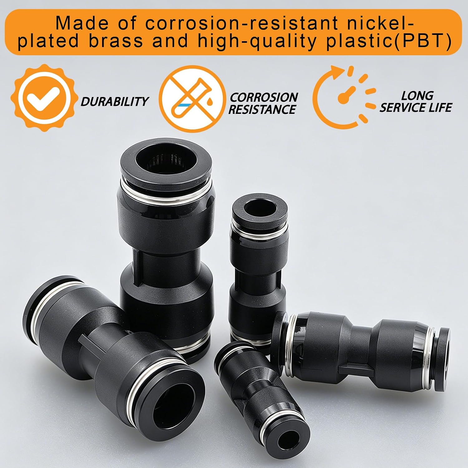 Thumbnail 3 de Ruikarhop 180-Piece Air Hose Quick-Connect Fitting Set, 1/8–1/2 in & 4–12 mm