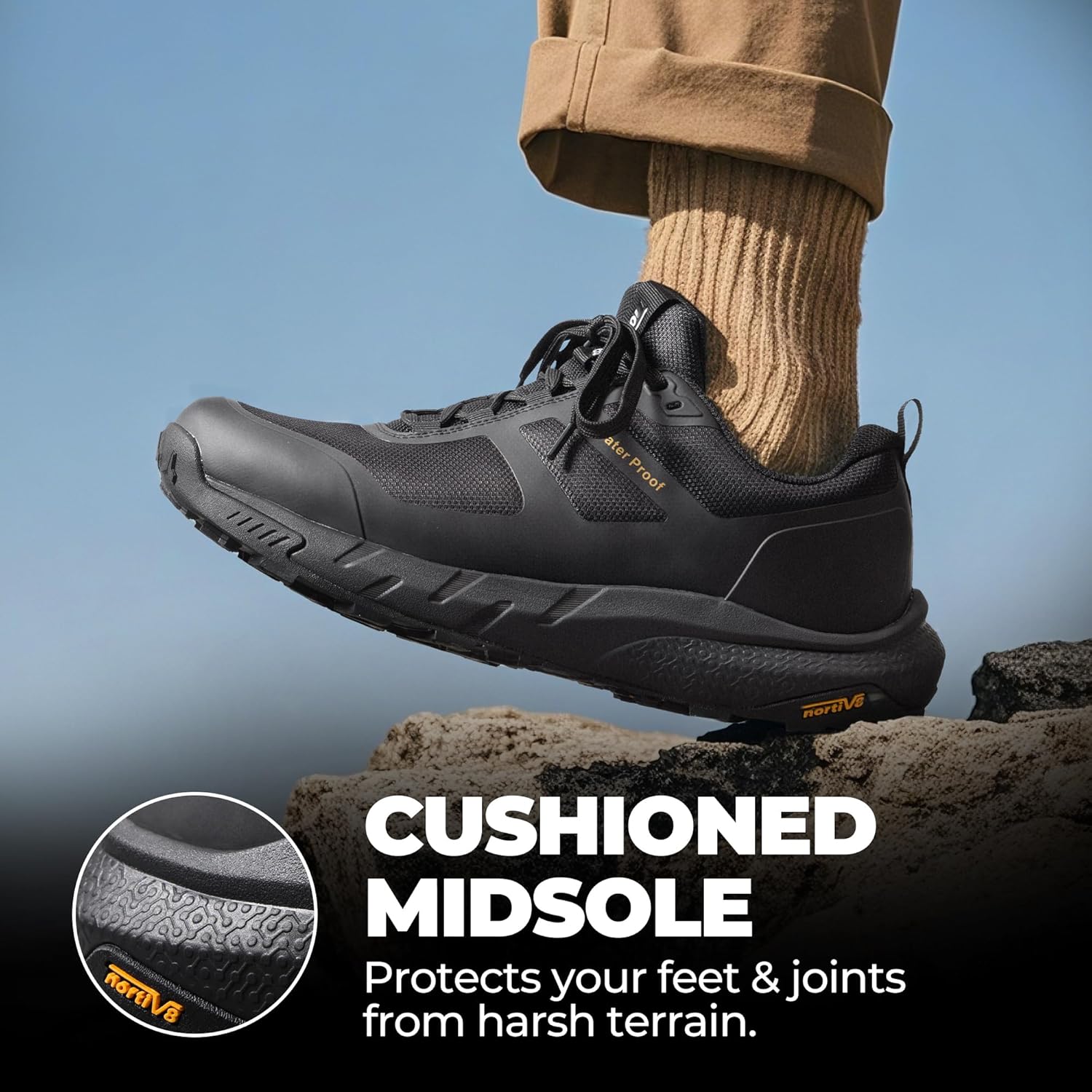 Thumbnail 3 de NORTIV 8 Scarpe da trekking impermeabili uomo StreamRunner: leggere, antiscivolo e con supporto plantare