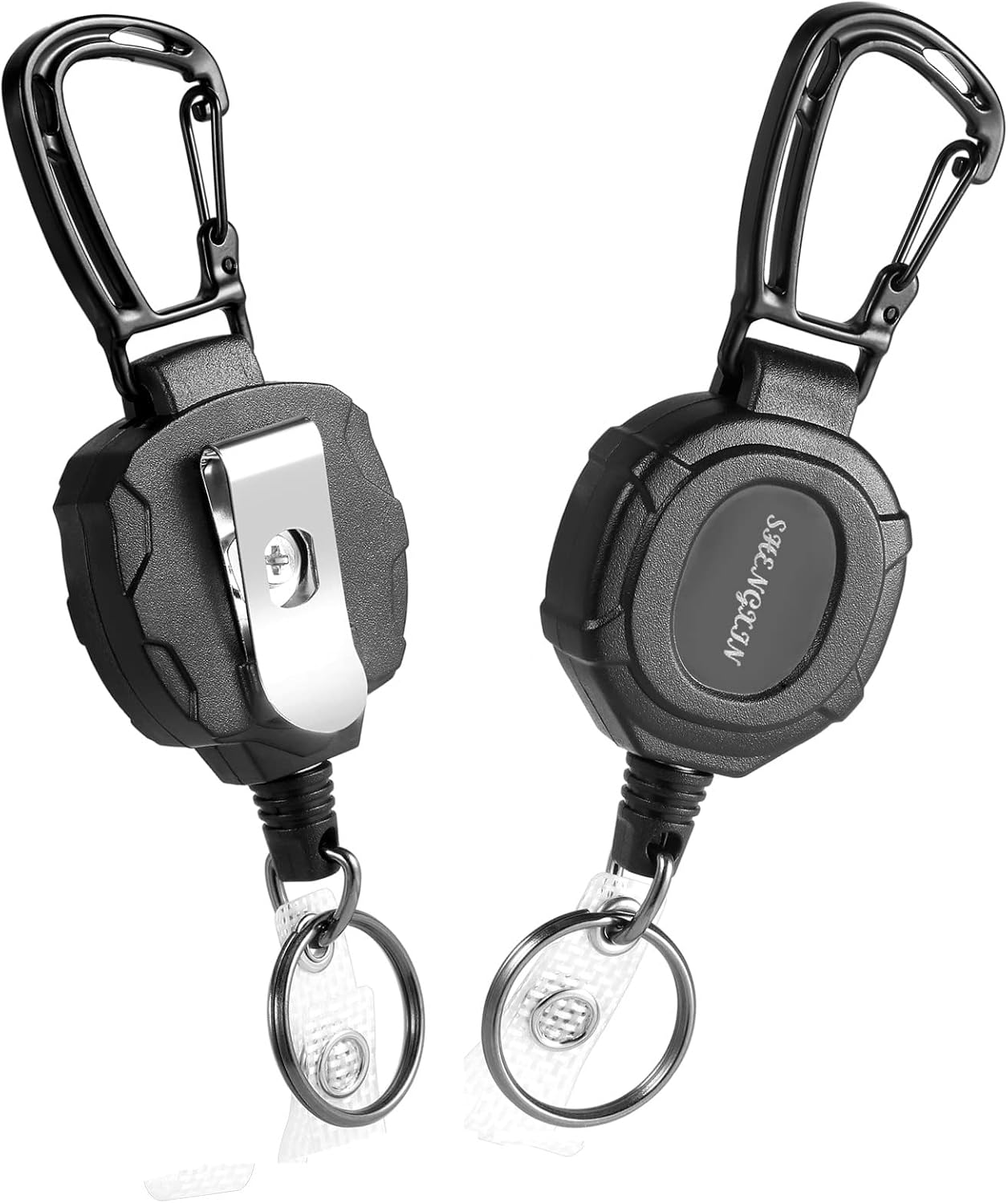 Detalle de SHENGXIN Retractable Keychain 2-Pack with 32-Inch Steel Cord