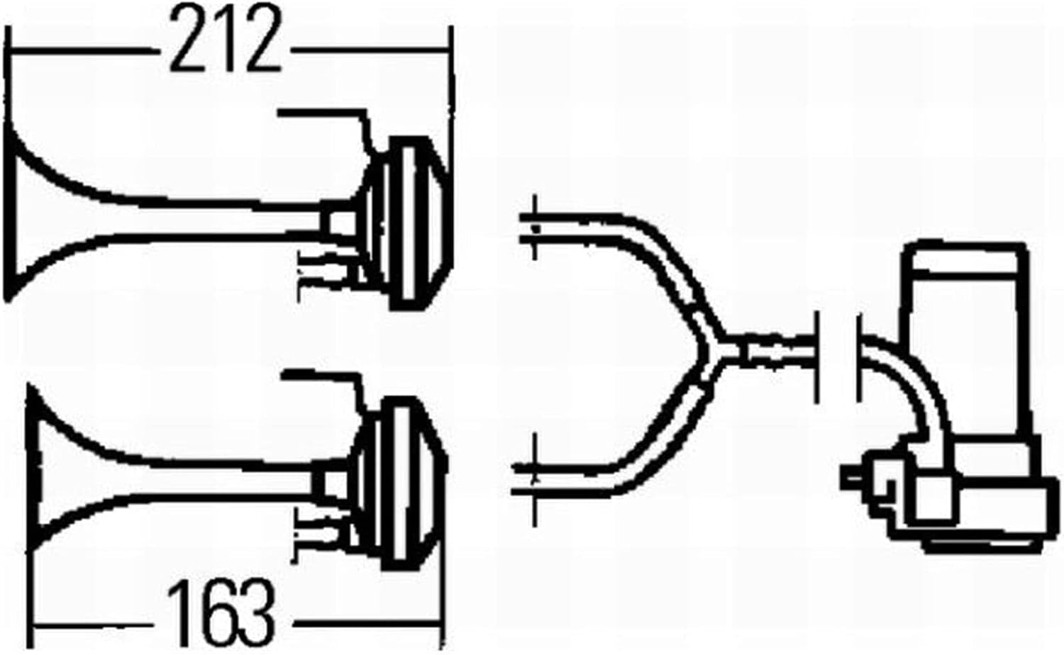 Detalle de HELLA 3Pb 003 001-651 Trompette 12V 118dB
