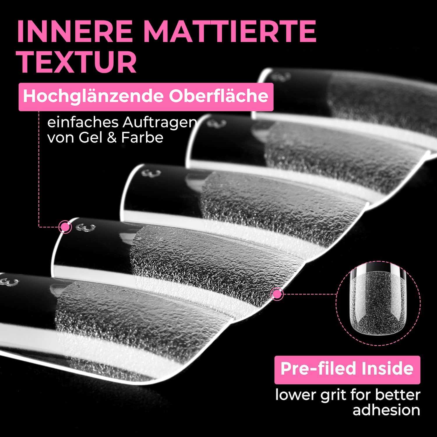 Detalle 2 de UNA GELLA Kurze Quadrat Tips 216 💅