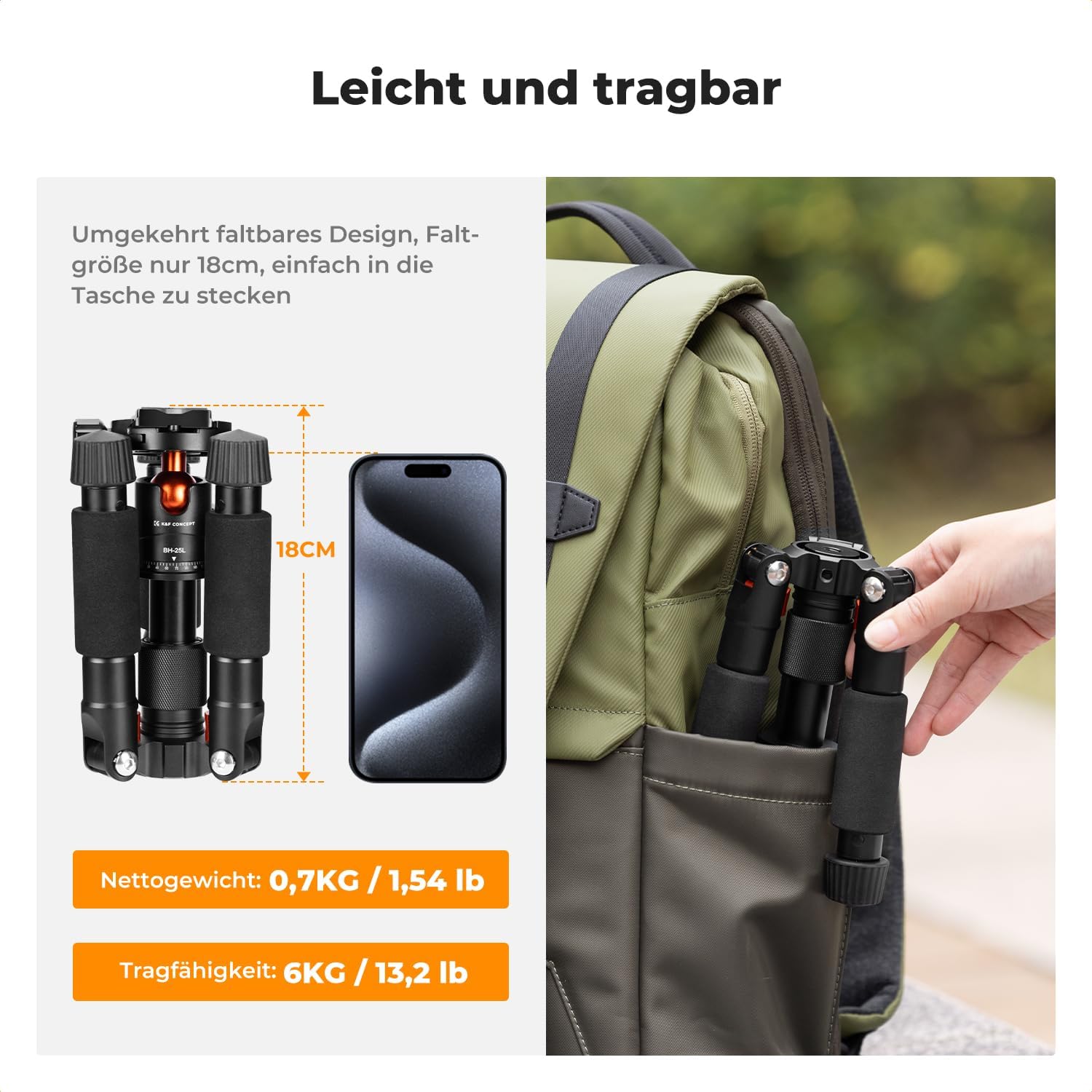 Thumbnail 1 de K&F CONCEPT Mini Stativ 52 cm Tischstativ