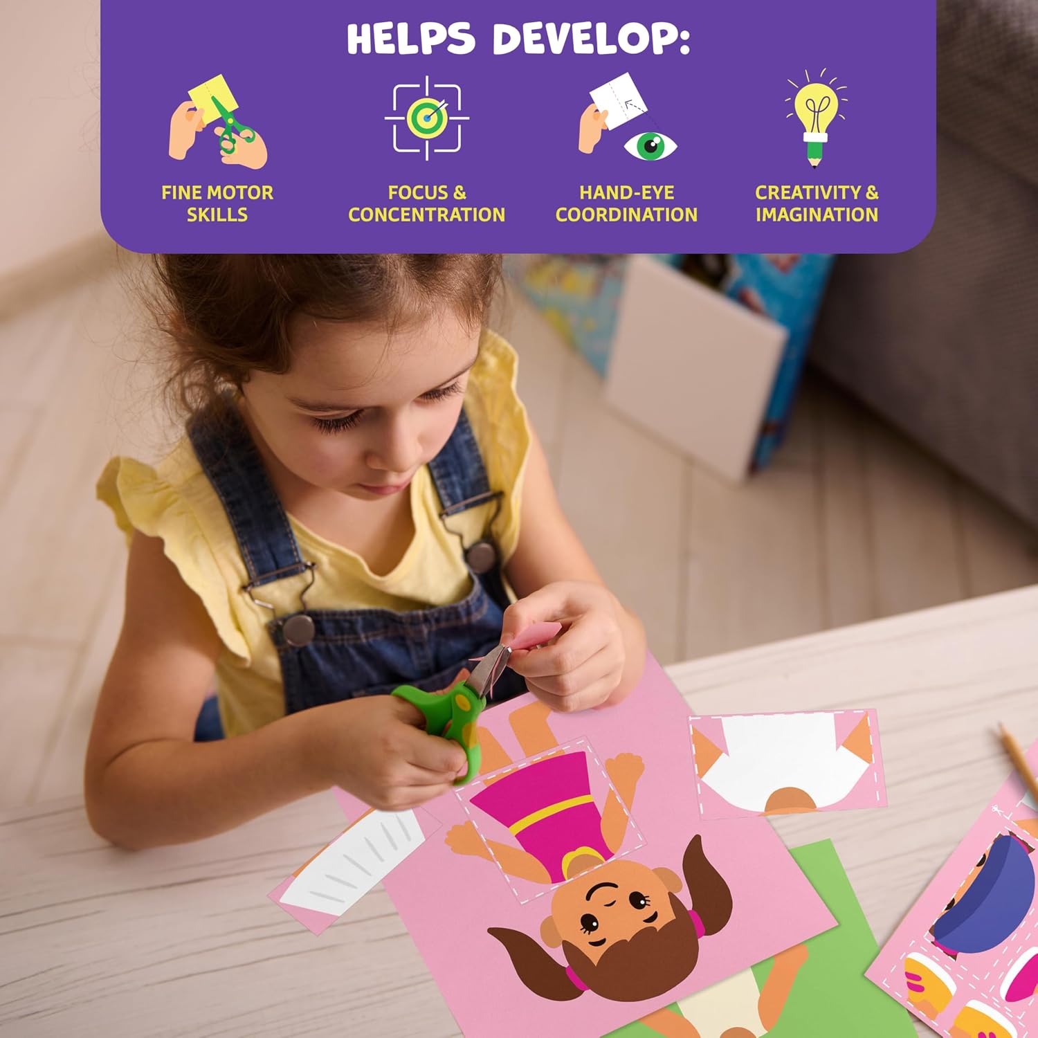 Detalle 2 de Clever Fox Play Snip & Shape: Scissor Skills Activity Book for Ages 3–5