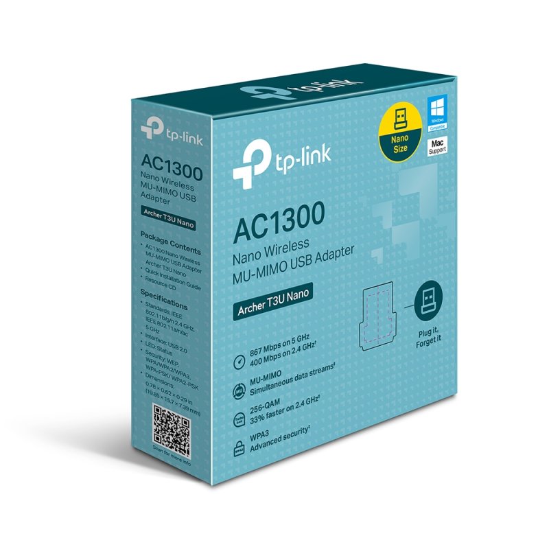 Thumbnail 2 de TP-Link Archer T3U Nano adaptador USB Wi‑Fi AC1300 1.267 Mb/s 📡