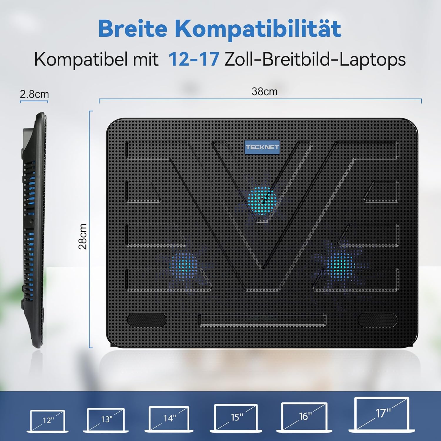 Thumbnail 6 de TECKNET Laptop Kühler 17,3 Zoll