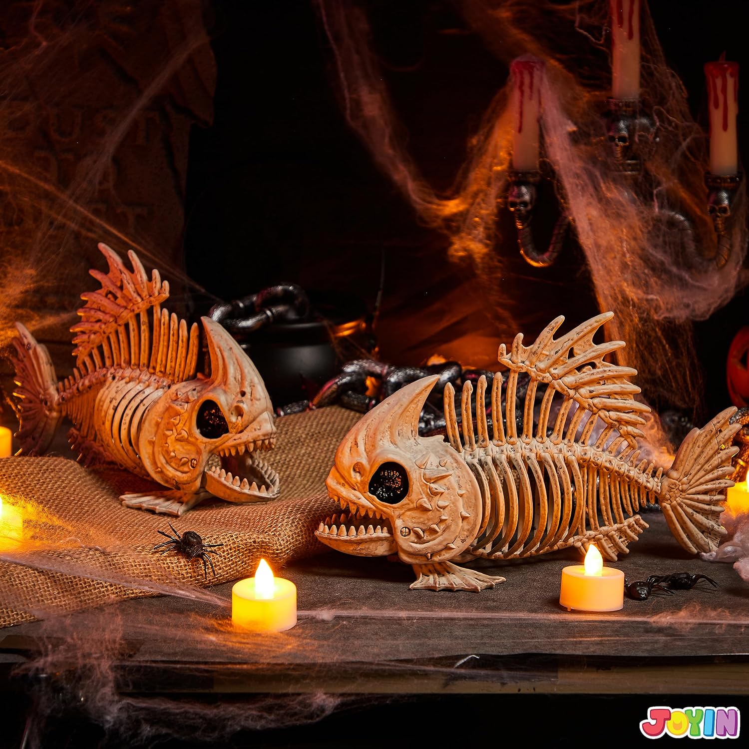 Thumbnail 6 de JOYIN 15521 Posable Fish Skeleton Decorations, 9.5-Inch, 2-Piece Set