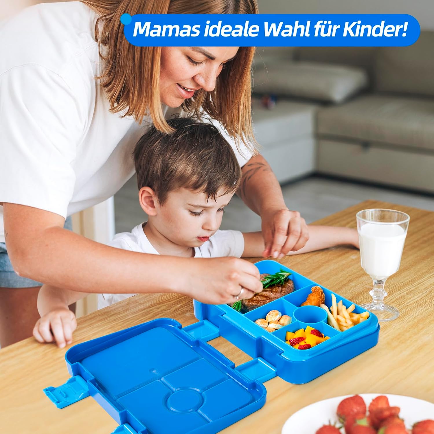 Thumbnail 6 de QCQHDU Brotdose Kinder mit 6 Fächern 810 ml