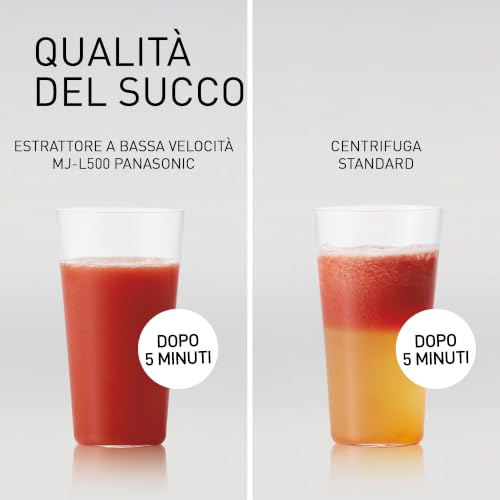 Thumbnail 6 de Panasonic MJ-L500 Slow Juicer: estrazione a bassa velocità in acciaio, design salva-spazio